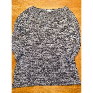 Charlotte Russe Womens Heathered Gray Knit Sweater 3/4 Sleeve